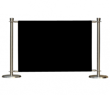 Flexibarrier Cafe Barrier Set -Premium Silver- (including black banner)