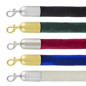 Barrier Rope -Velour- with snap-ends (Ø 38mm)