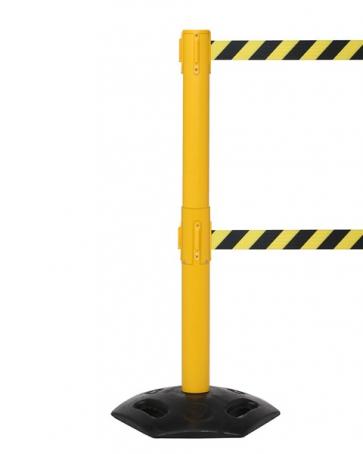 FlexiBarrier Belt Stanchion -Outdoor Twin- (2x3.4m belt)