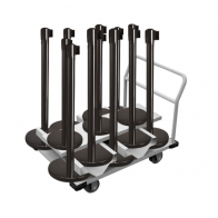 Flexibarrier Belt Barrier Set -Basic 300- with trolley (12pcs)