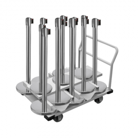 Flexibarrier Belt Barrier Set -Basic 300- with trolley (12pcs)