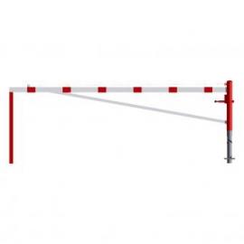 Access barrier with counterweight and swing post