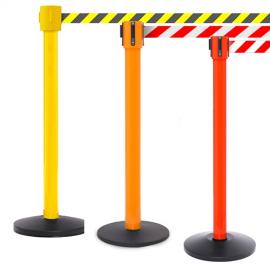 FlexiBarrier Belt Stanchion -SafetyPlus 10m- (10.6m belt)