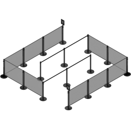 Flexibarrier Post & Panel Barrier System