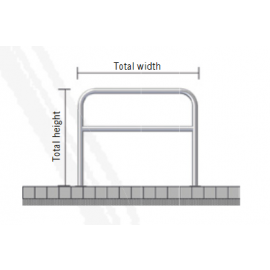 Hoops of steel tube with crossbar (Ø48mm)